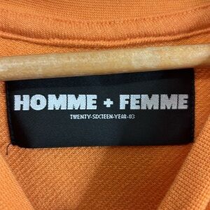 Homme + Femme Long Line T-Shirt in Orange